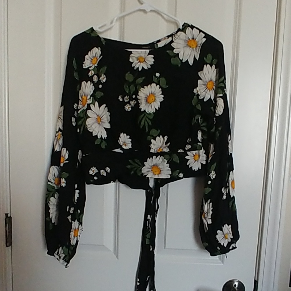 Black Floral Top